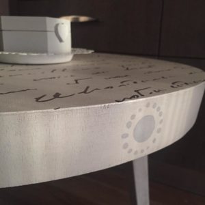 Selena Olioso - Dopo, Cotton White, stencil Chocolate e Cape Cod Grey, Clear Wax e Pearl Wax -